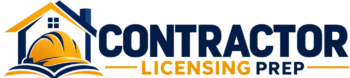 Contractor Licensing Prep logo for contractor license exam preparation, contractor licensing practice tests, and construction exam study resources.
