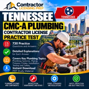 Tennessee CMC-A Plumbing Contractor License Practice Test
