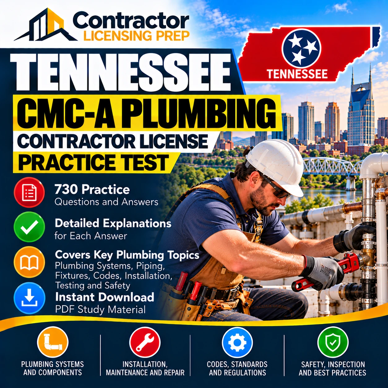 Tennessee CMC-A Plumbing Contractor License Practice Test