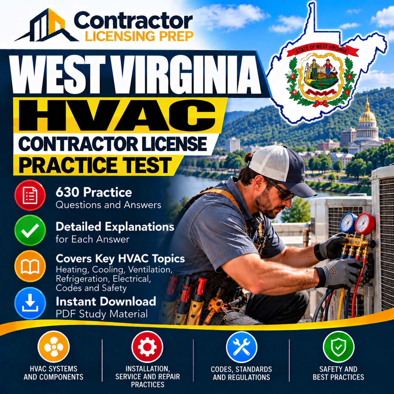 West Virginia HVAC Contractor License Practice Test